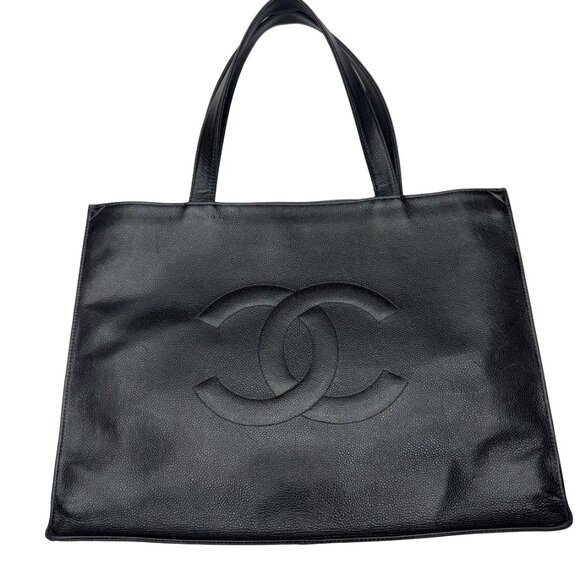 CHANEL Black Caviar Leather Shoulder/Tote Bag - Picture 1 of 7